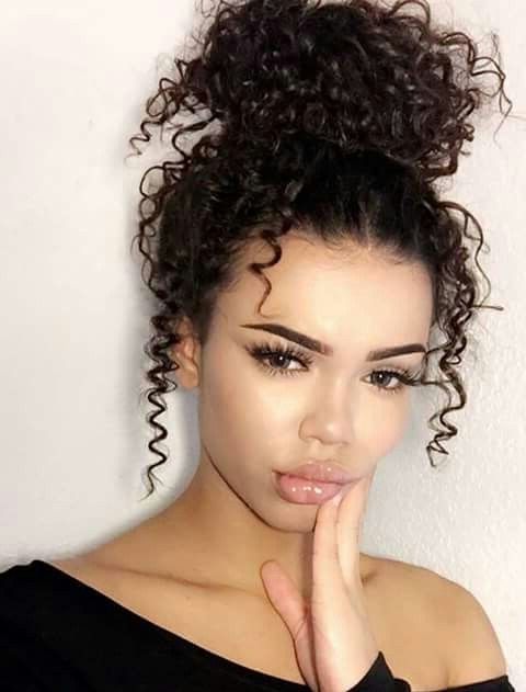 Simple Hairstyle For Bun Hairstyles For Curly Hair Best Ideas About With Regard To Most Up To Date Quick Updo Hairstyles For Curly Hair (Photo 7 of 15)