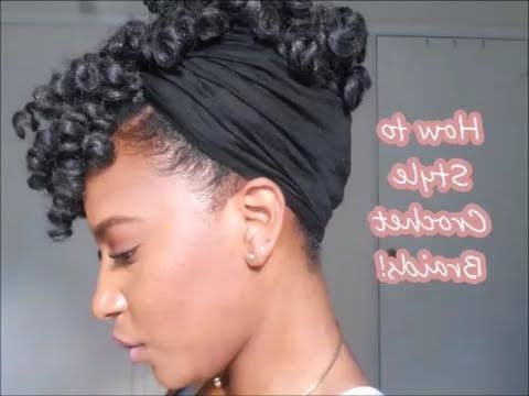 Simple Updo| With Crochet Braids – Youtube In Newest Crochet Braid Pattern For Updo Hairstyles (View 11 of 15)