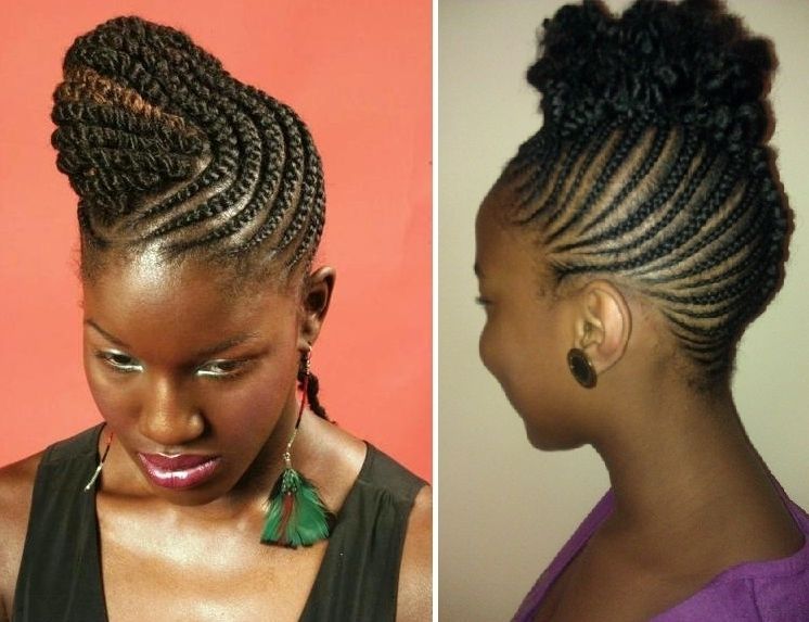 Stylish African Braided Updos Ideas | African Hairstyles Ideas Inside 2018 African American Updo Braided Hairstyles (Photo 6 of 15)