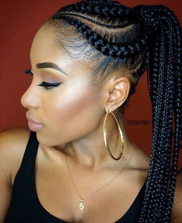 This Braided Updo Is Gorgeous!! @_gabriellaelena #myhaircrush Pertaining To Most Popular Cornrow Updo Ponytail Hairstyles (Photo 3 of 15)