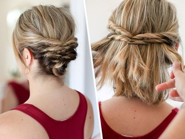 This Quick Messy Updo For Short Hair Is So Cool | Messy Updo, Updo In Current Quick Easy Short Updo Hairstyles (Photo 3 of 15)