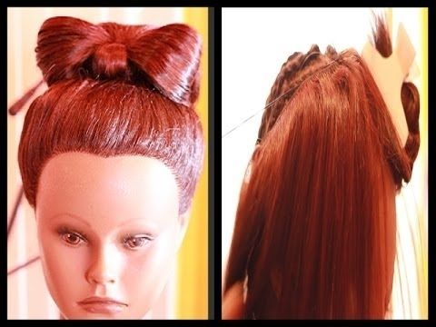 Universal Sew In Weave Updo W/ Bow  Prom Hair Style Idea 2014 – Youtube Regarding 2018 Sew In Updo Hairstyles (Photo 9 of 15)