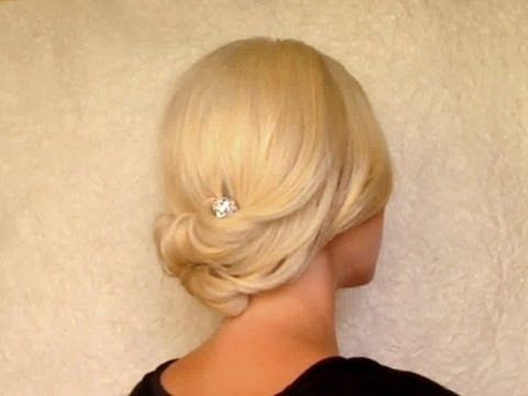 Updo Hairstyle For Medium Short Shoulder Length Hair Rolled Hair Throughout Best And Newest Shoulder Length Updo Hairstyles (Photo 4 of 15)
