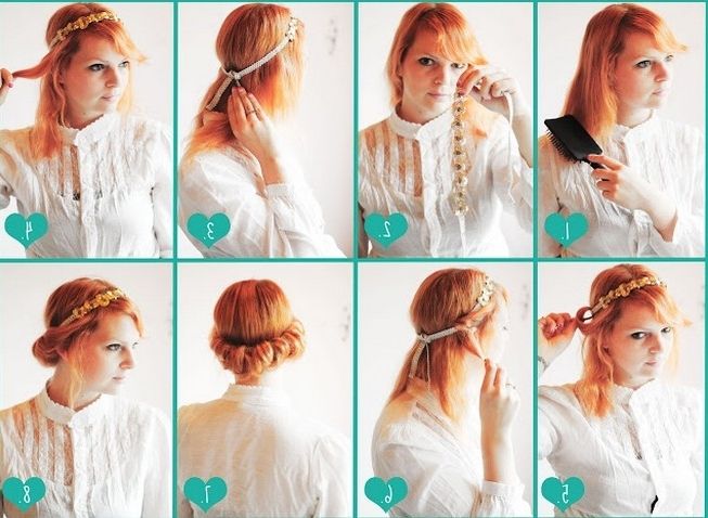 Vintage Updo Hairdo Tutorial: Easy Updo Hairstyles For Prom | Easy With Regard To Latest Easy Vintage Updo Hairstyles (Photo 1 of 15)