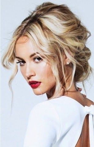 We Love Everything About This Look: The Classic Red Lip And The Sexy For Recent Sexy Updo Hairstyles (Photo 1 of 15)
