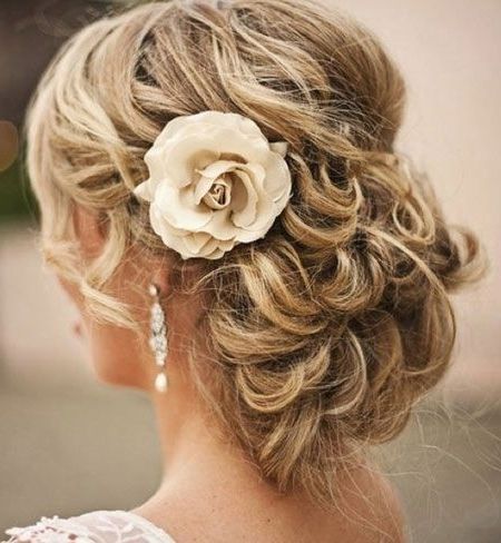 10 Bridal Hairstyles For Medium Length Hair | Medium Length Hairs For Curly Medium Length Hair Wedding Hairstyles (View 15 of 15)