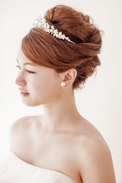116 Best Wedding Hair Styles Images On Pinterest | Bridal Hairstyles For Updos Wedding Hairstyles With Tiara (View 7 of 15)
