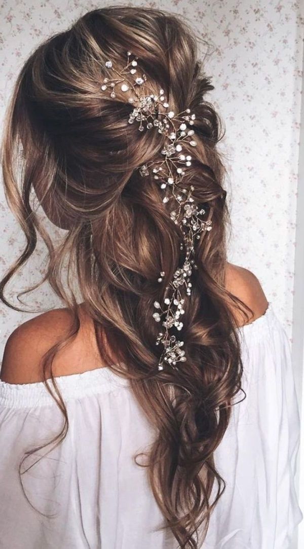 20 Brunette Wedding Hairstyles Ideas | Pinterest | Brunette Wedding Intended For Wedding Hairstyles For Long Dark Hair (View 6 of 15)