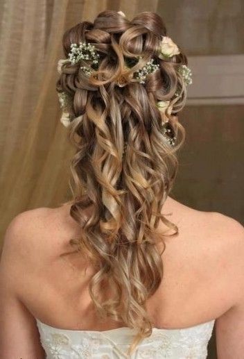 23 Stunning Half Up Half Down Wedding Hairstyles For 2016 – Pretty With Curls Up Half Down Wedding Hairstyles (View 14 of 15)