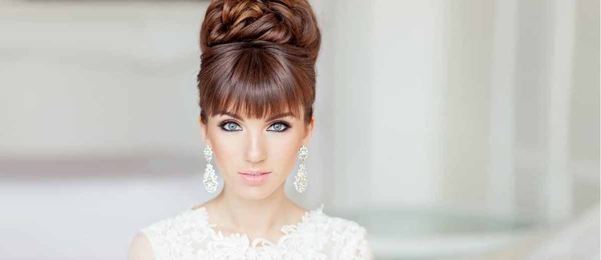 24 Chic Wedding Hairstyles With Bangs | Wedding Forward For Wedding Hairstyles With Bangs (View 1 of 15)