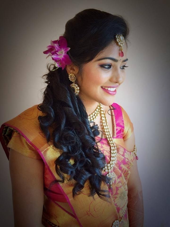 25 Best Wedding/reception Hairstyles Images On Pinterest | Wedding For Wedding Reception Hairstyles For Indian Bride (View 3 of 15)