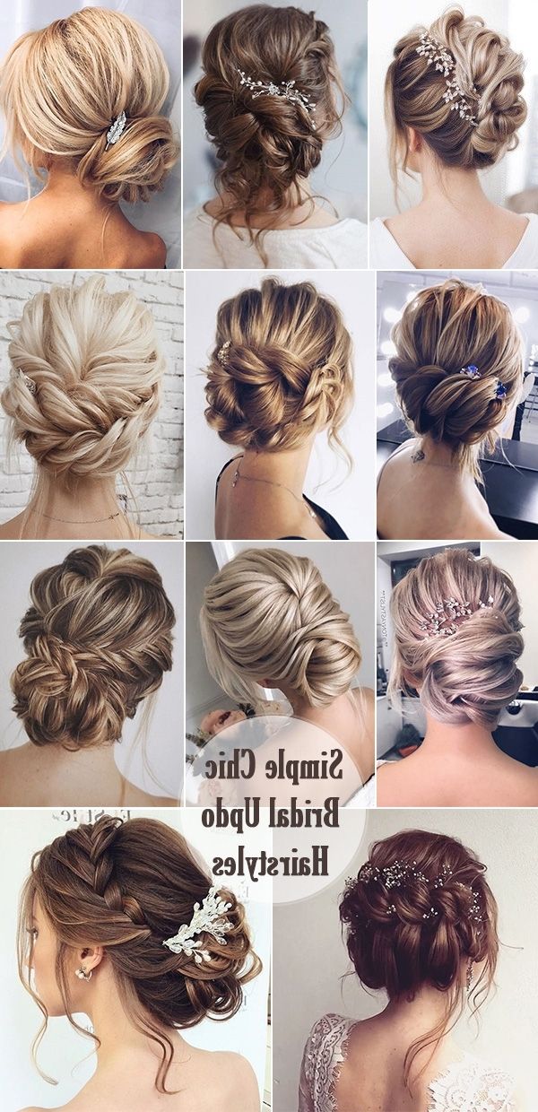 25 Chic Updo Wedding Hairstyles For All Brides Regarding Simple Wedding Hairstyles For Bridesmaids (View 11 of 15)