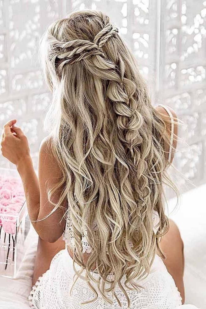 30 Chic Half Up Half Down Bridesmaid Hairstyles | Pinterest Throughout Half Up Wedding Hairstyles For Bridesmaids (View 5 of 15)