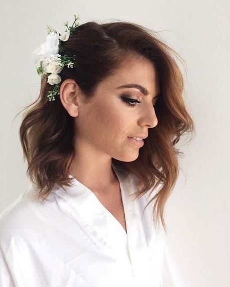 31 Wedding Hairstyles For Short To Mid Length Hair | Pinterest | Mid Pertaining To Mid Length Wedding Hairstyles (View 1 of 15)