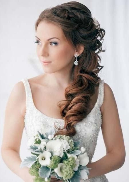 55 Ravishing Wedding Hairstyles For Long Hair – Hairstylecamp Inside Wedding Hairstyles Long Side Ponytail Hair (View 6 of 15)