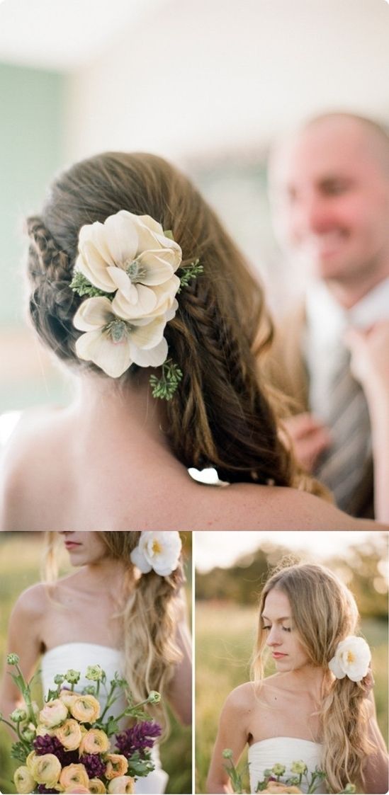 6 Ideas For Beautiful And Romantic Wedding Hairstyles With Flowers For Roses Wedding Hairstyles (Photo 14 of 15)