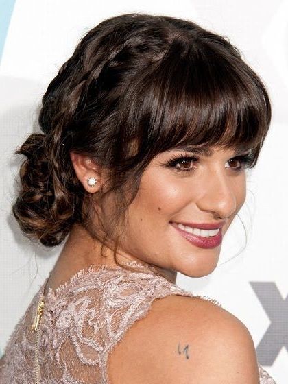 88 Best Wedding Inspirations. Images On Pinterest | Weddings, Bridal Inside Wedding Hairstyles For Mid Length Hair With Fringe (Photo 7 of 15)