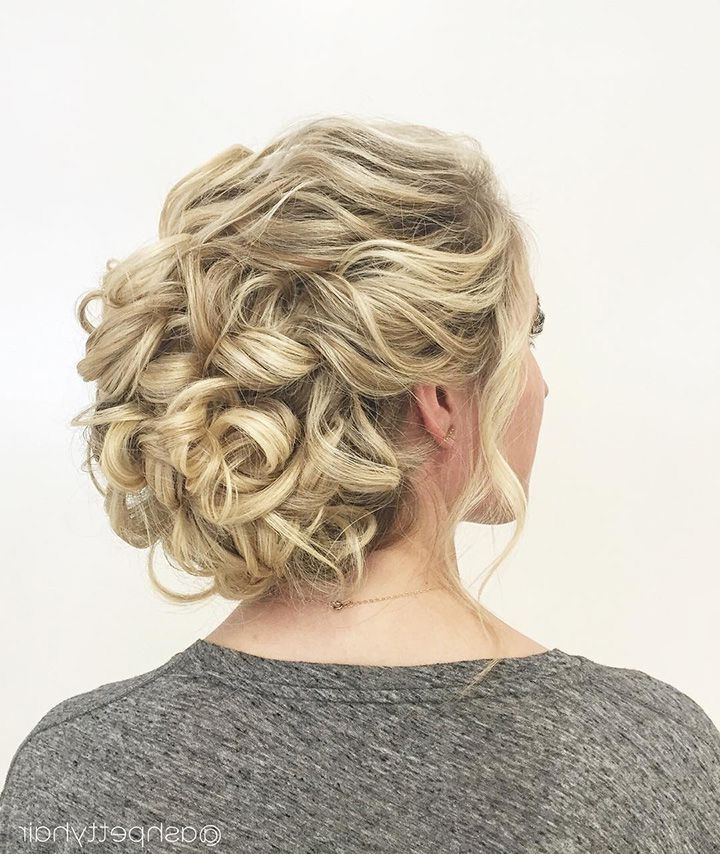 Beautiful Braids And Updos From @ashpettyhair | Pinterest | Curly Throughout Updos With Curls Wedding Hairstyles (View 3 of 15)