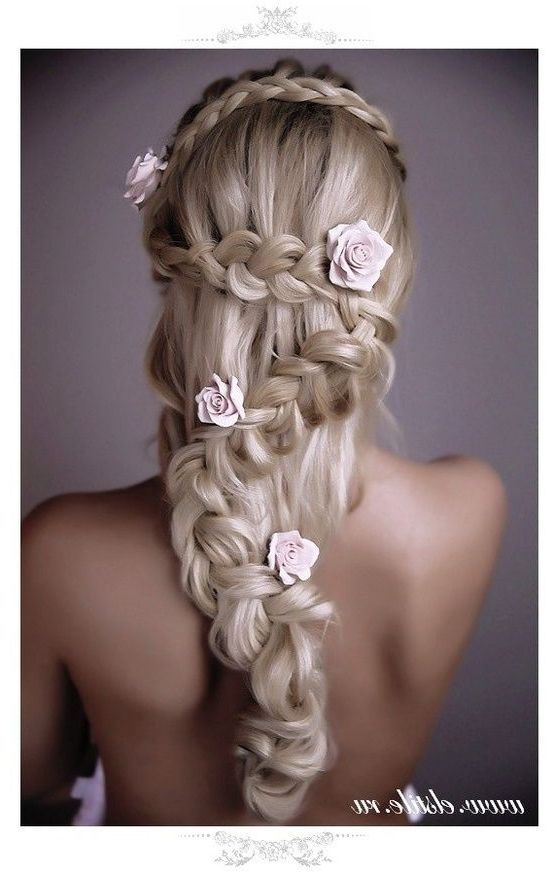 Braid Wedding Hairstyle With Roses ? Amazing Wedding Hairstyles For With Roses Wedding Hairstyles (View 4 of 15)