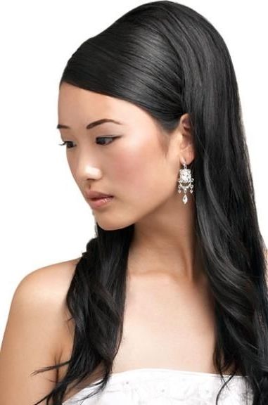 Bridal Hairstyles Ideas For Straight Hair With Decorative Material With Wedding Hairstyles For Straight Hair (View 7 of 15)