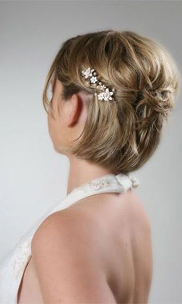 Bridesmaid Hair Accessories For Short Hair Short Hairstyles Short For Short Wedding Hairstyles For Bridesmaids (View 8 of 15)