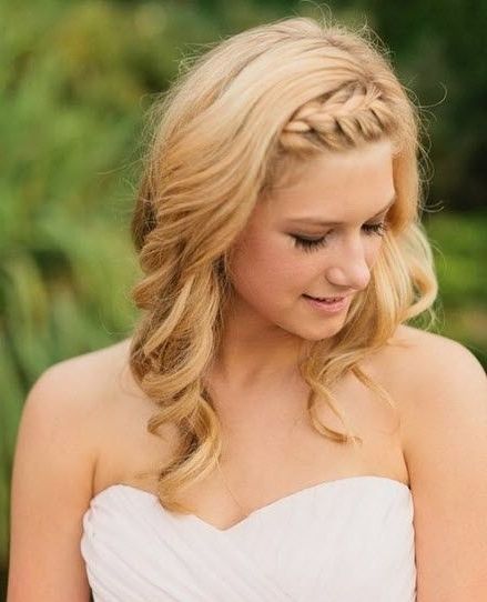 Bridesmaid Hairstyle Option | Kat Girl's Wedding | Pinterest In Wedding Hairstyles For Short Length Hair Down (View 10 of 15)