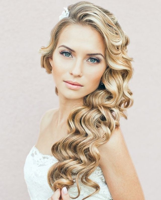 Curly Wedding Hairstyles For Medium Length Hair – No More Nightmare Within Curly Medium Length Hair Wedding Hairstyles (View 5 of 15)