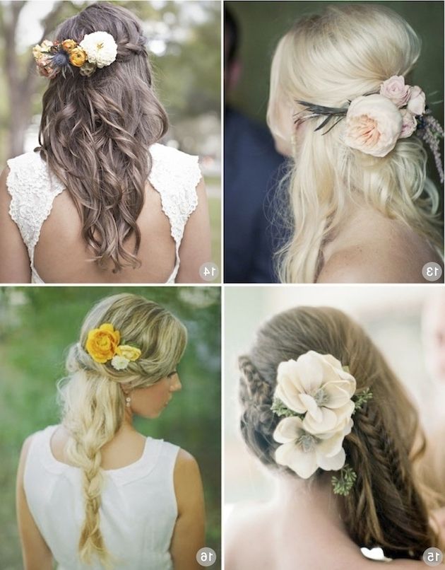 Flowers For Wedding Hairstyles 50 Romantic Wedding Hairstyles Using With Roses Wedding Hairstyles (View 6 of 15)