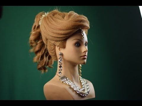 Front 3D Layer In Indian Bridal Hairstyle Wedding Engagement Party Throughout Wedding Engagement Hairstyles (View 11 of 15)