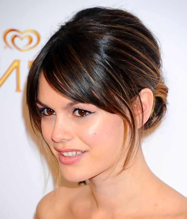 Hair Style Picture: Medium Length Hair With Bangs Intended For Wedding Hairstyles For Medium Length Hair With Fringe (View 7 of 15)