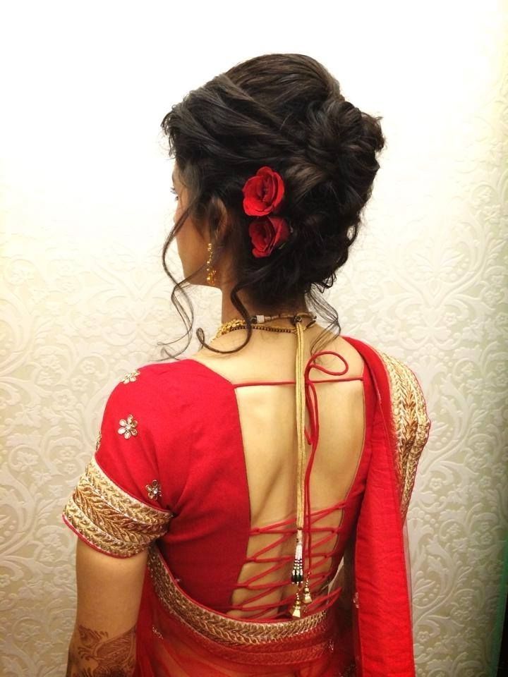 Indian Bride's Bridal Reception Hairstyleswank Studio (View 15 of 15)
