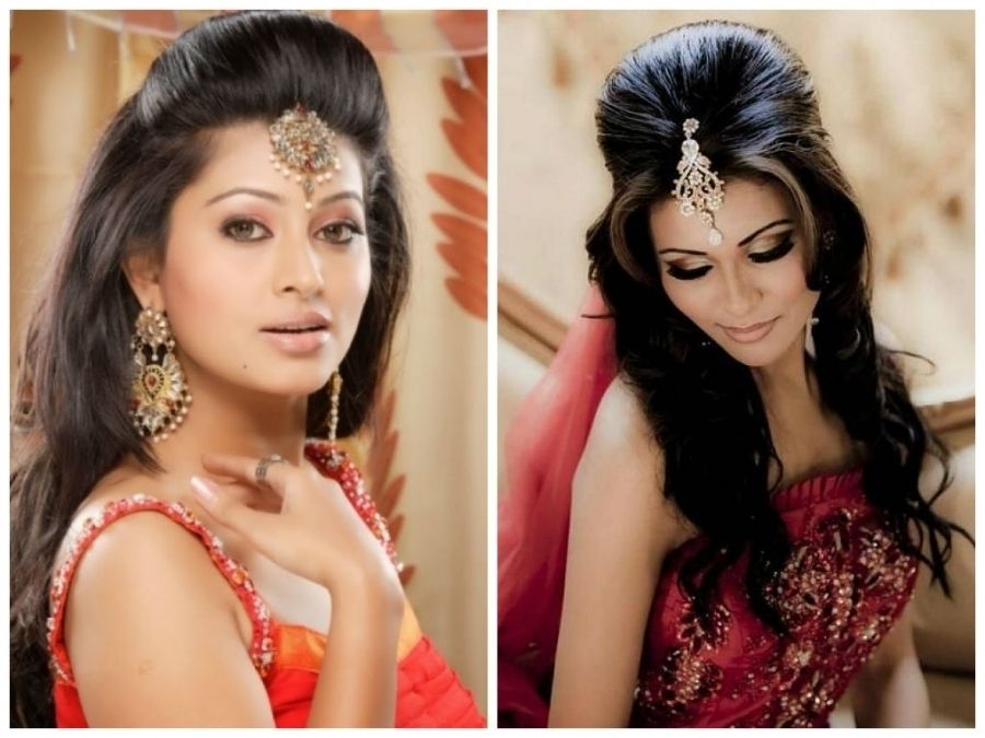 Indian Wedding Hairstyle Ideas For Medium Length Hair – Hair World With Simple Indian Wedding Hairstyles For Medium Length Hair (View 5 of 15)