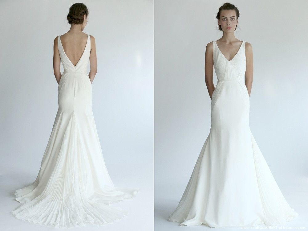 Lela Rose – Fall 2014 Wedding Dress Collection | Wedding Dress For Wedding Hairstyles For V Neck Dress (View 15 of 15)