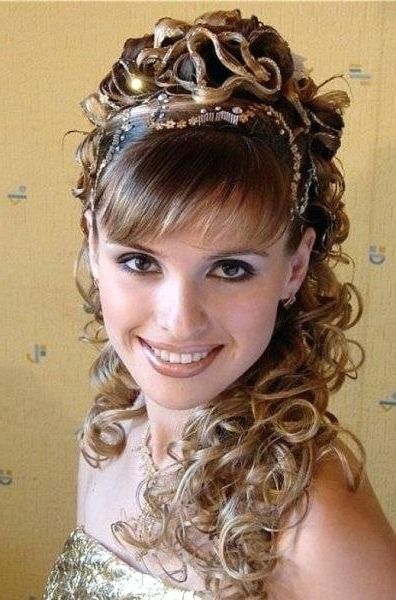 Long Curly Hairstyles For Wedding Wedding Hairstyles Romantic Inside Wedding Hairstyles For Long Curly Hair (View 15 of 15)