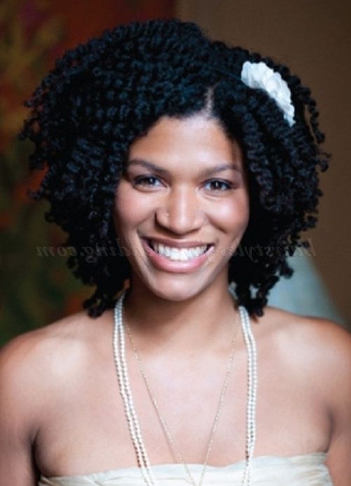 Medium Length Wedding Hairstyles For Natural Curly Hair – Natural With Wedding Hairstyles For Shoulder Length Black Hair (View 9 of 15)