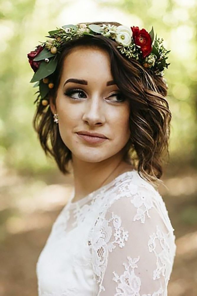Short Hair With Flowers For Wedding Elegant Best 25 Short Wedding With Regard To Short Wedding Hairstyles (View 7 of 15)