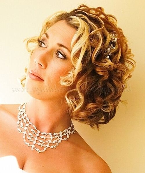 Short Wedding Hairstyles For Curly Hair – Short Curly Wedding Throughout Wedding Hairstyles For Short Curly Hair (View 2 of 15)