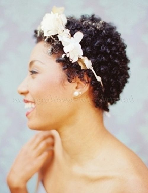 Short Wedding Hairstyles For Natural Curly Hair – Short Afro Wedding Intended For Wedding Hairstyles For Short Ethnic Hair (View 2 of 15)
