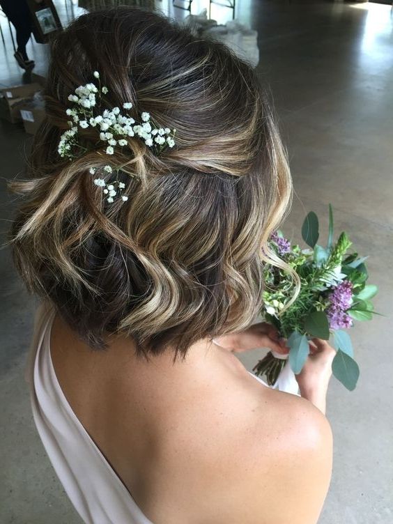Short Wedding Hairstyles, Ideas Of Wedding Updos For Short Hair Intended For Short Wedding Hairstyles (View 11 of 15)