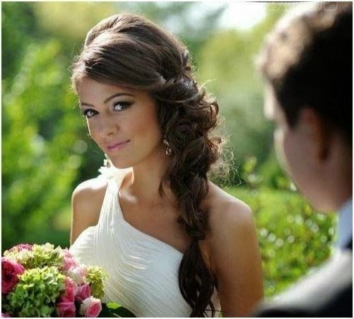 Side Swept Wedding Hairstyles To Inspire | Pinterest | Wedding Hair Pertaining To Side Braid Wedding Hairstyles (View 1 of 15)
