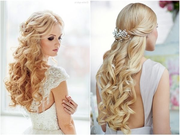 Top 20 Down Wedding Hairstyles For Long Hair | Deer Pearl Flowers In Wedding Hairstyles For Long Hair Down With Flowers (View 3 of 15)