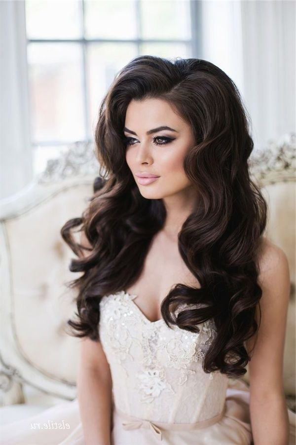 Top 20 Down Wedding Hairstyles For Long Hair | Pinterest | Weddings Intended For Long Hair Down Wedding Hairstyles (View 10 of 15)