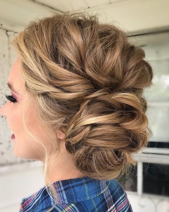 Wedding Hairstyle Inspiration,messy Wedding Hair Updos For A Intended For Country Wedding Hairstyles For Bridesmaids (View 10 of 15)