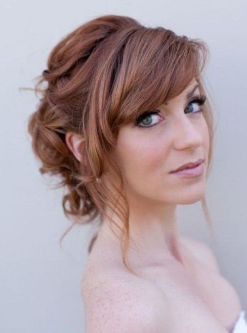 Wedding Hairstyles For Long Hair With Fringe 39 Chic And Pretty Pertaining To Wedding Hairstyles For Long Hair And Fringe (View 5 of 15)