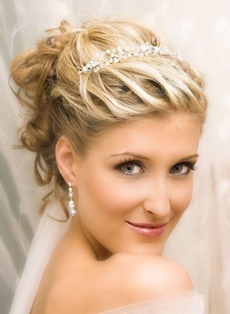 Wedding Hairstyles For Short Hair With Tiara Image 002 | Wedding In Wedding Hairstyles For Short Hair With Tiara (View 11 of 15)