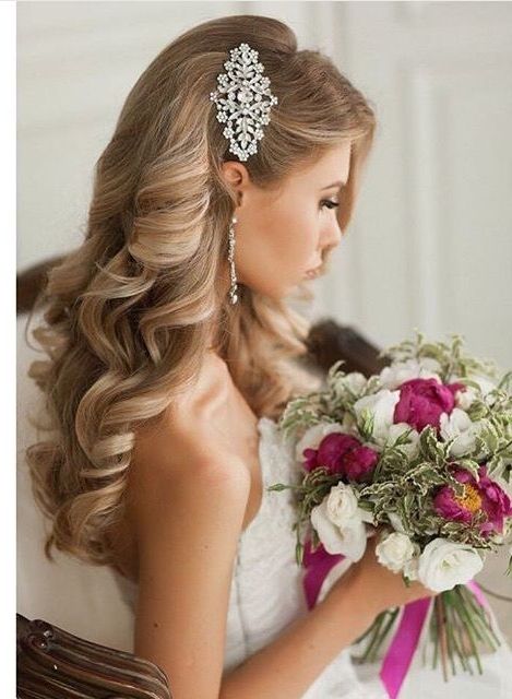 Wedding Hairstyles That Are Right On Trend | Pinterest | Bridal Hair In Curls Down Wedding Hairstyles (View 1 of 15)