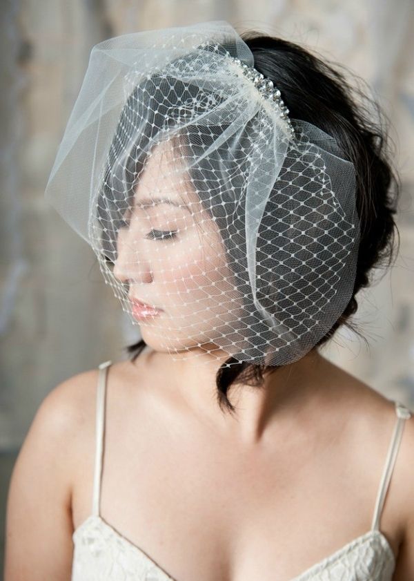 Wedding Hairstyles With Birdcage Veil | Best Wedding Hairs For Wedding Hairstyles For Short Hair With Birdcage Veil (View 3 of 15)