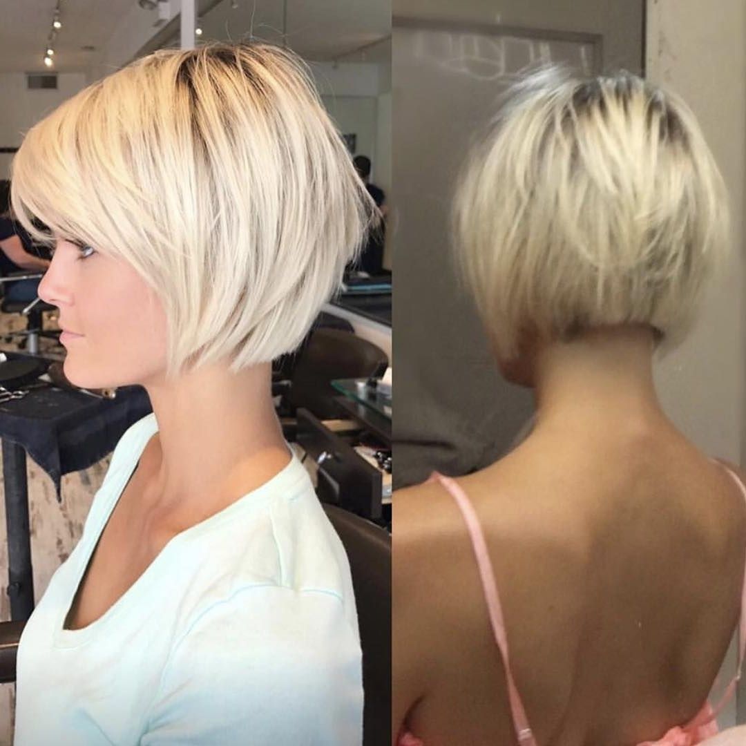 10 Best Short Straight Hairstyle Trends – Women Short Haircut Ideas 2018 Regarding Current Disconnected Blonde Balayage Pixie Haircuts (View 5 of 15)
