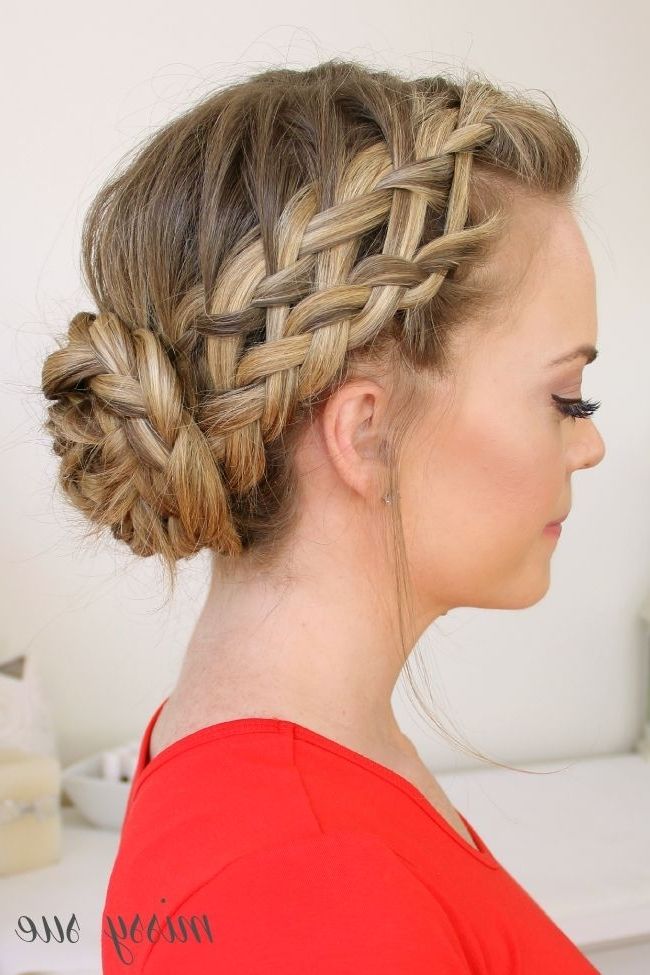 10 Fabulous French Braid Updo Hairstyles – Pretty Designs For 2018 Braided Updo With Curls (Photo 11 of 15)
