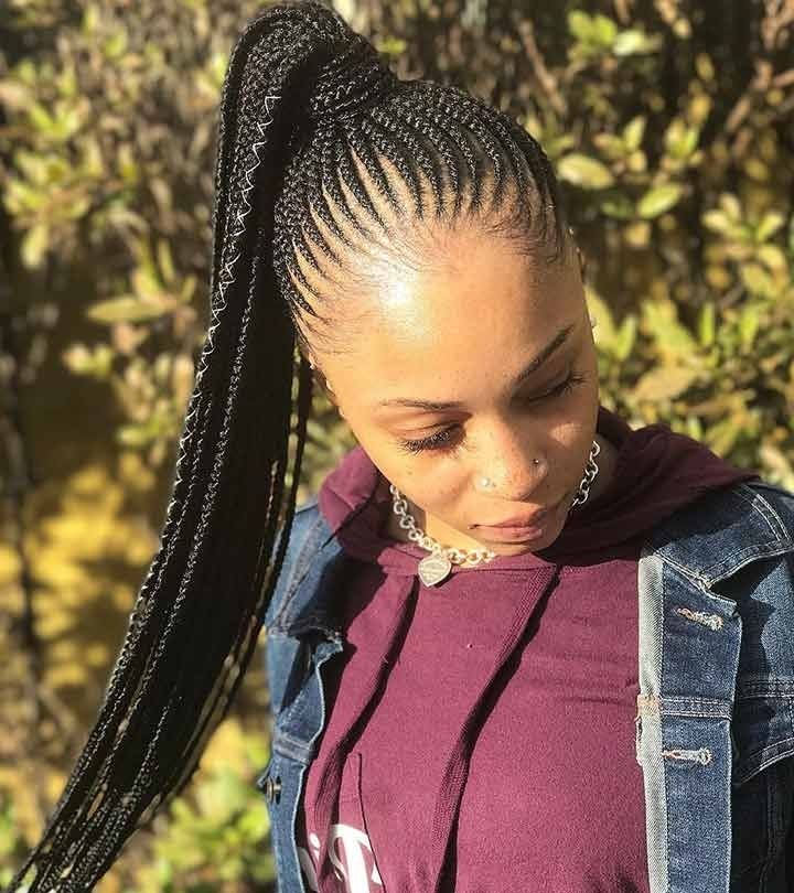 10 Gorgeous Ways To Style Your Ghana Braids With 2018 Ghana Braids Hairstyles (View 4 of 15)
